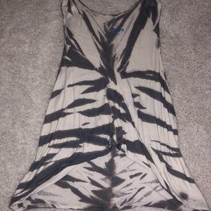 Blue life Zebra print cross over tank
